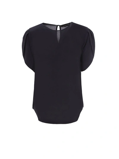 Shop Sportmax Code Short Sleeve Blouse In Black