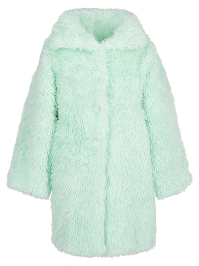 Shop Balenciaga Swing Faux Fur Cat In Green