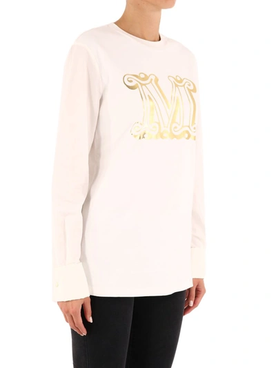 Shop Max Mara Simeone Macro Logo T In White