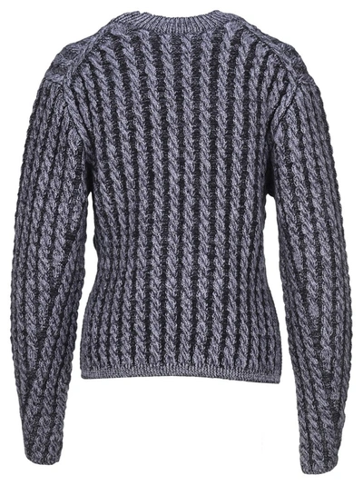 Shop Chloé Cable Knit Sweater In Navy