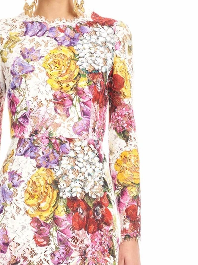 Shop Dolce & Gabbana Floral Dress In Multi