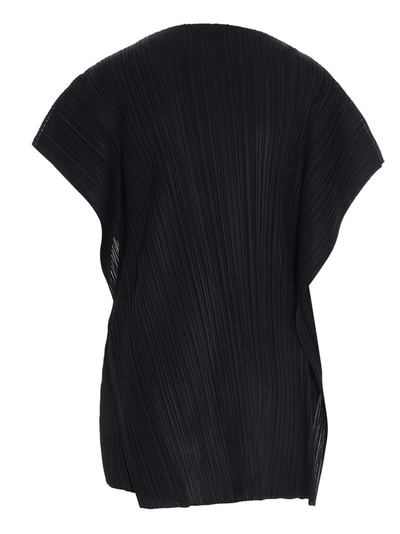 Shop Issey Miyake Pleats Please By  Pleated Mini Dress In Black