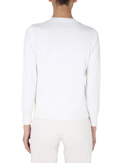 Shop Apc A.p.c. Eponymous Knitted Sweater In White