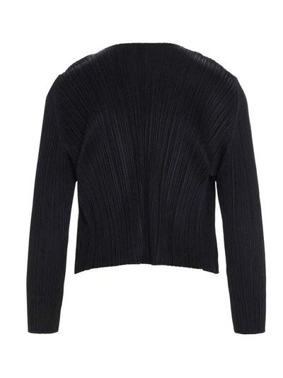 Shop Issey Miyake Pleats Please By  Pleated Short Jacket In Black