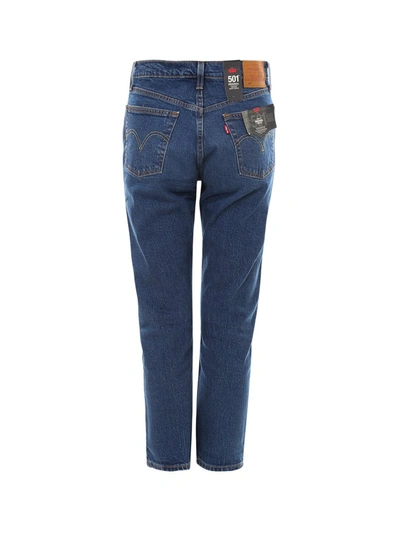 Shop Levi's 501 Crop Jeans In Blue