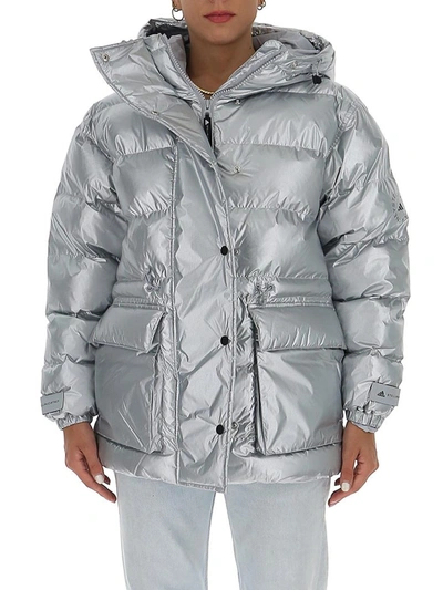 Adidas By Stella Mccartney Quilted Padded Recycled-polyamide Puffer Jacket  In Silver | ModeSens