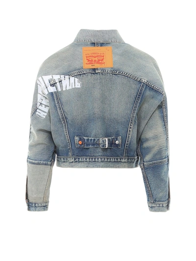 Heron Preston X Levi's Cropped Denim Jacket In Vintagewash | ModeSens