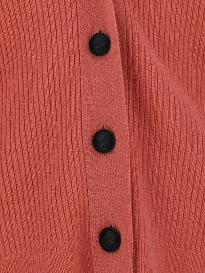 Shop Stella Mccartney Side Slit Knit Cardigan In Pink