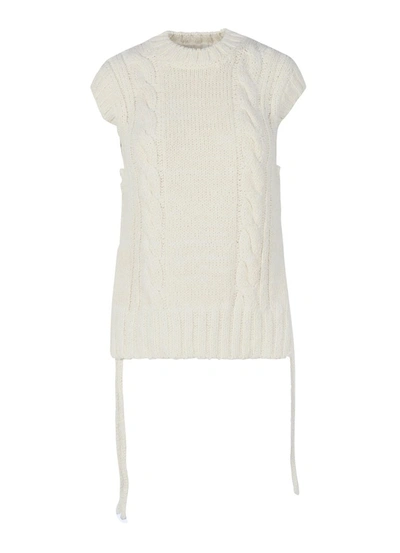 Shop Chloé Cable Knit Vest Top In White