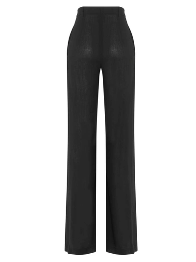 Shop Ann Demeulemeester High Slit Trousers In Black