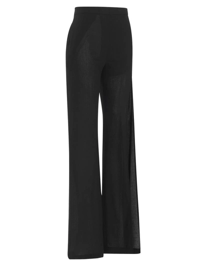 Shop Ann Demeulemeester High Slit Trousers In Black