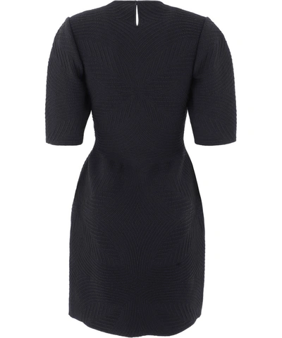 Shop Alexander Mcqueen Textured Mini Dress In Black