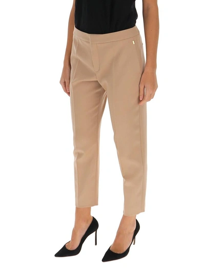 Shop Chloé Cropped Tailored Pants In Beige