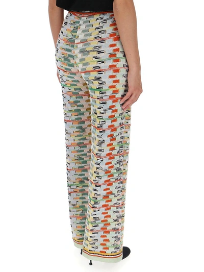 Shop Missoni Knitted Patterned Trousers In Multi