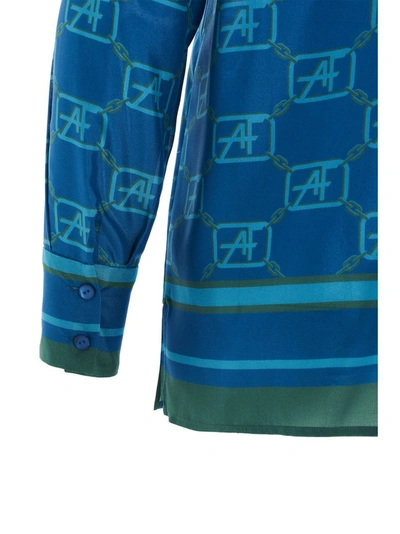 Shop Alberta Ferretti Allover Printed Shirt In Blue