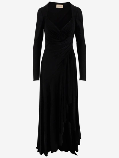 Shop Alexandre Vauthier Asymmetrical Drape Maxi Dress In Black