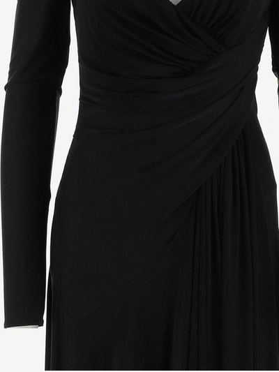 Shop Alexandre Vauthier Asymmetrical Drape Maxi Dress In Black