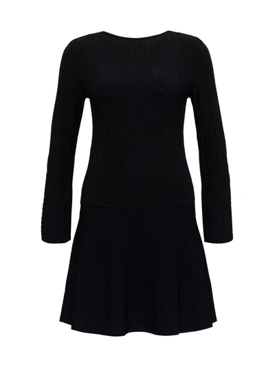 Shop Alberta Ferretti Textured Long In Black