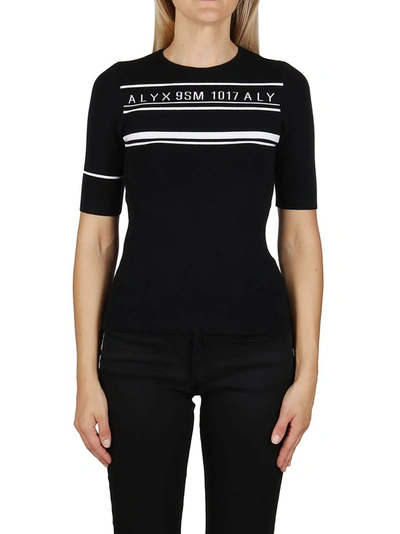 Shop Alyx 1017  9sm Logo Knit Short In Black