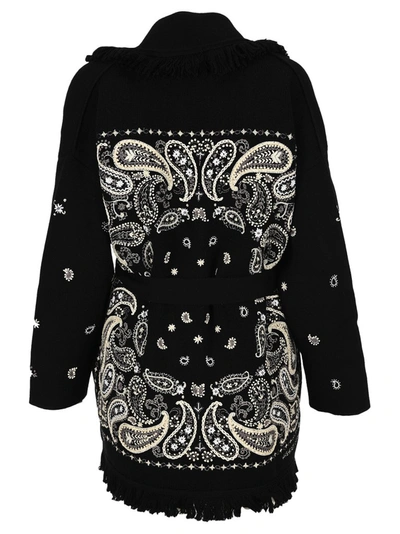 Shop Alanui Embroidered Cardigan In Black