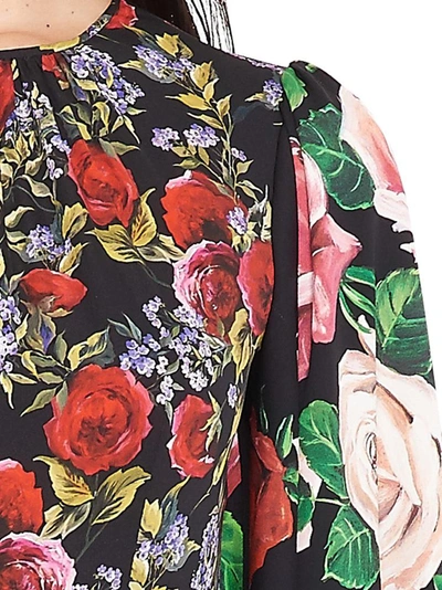 Shop Dolce & Gabbana Floral Printed Dress In Multi