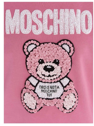 Shop Moschino Bear Motif Sweatshirt In Pink