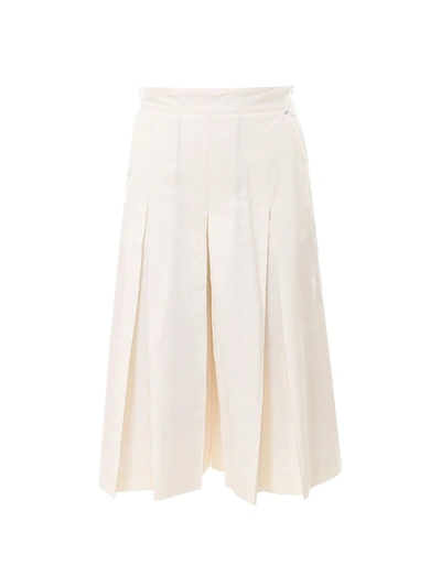 Shop Sportmax Code Wide Leg Pleated Trousers In White