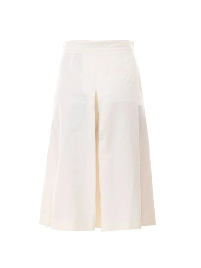 Shop Sportmax Code Wide Leg Pleated Trousers In White