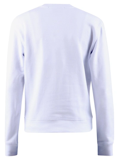 Shop Msgm Box Logo Sweatshirt In White