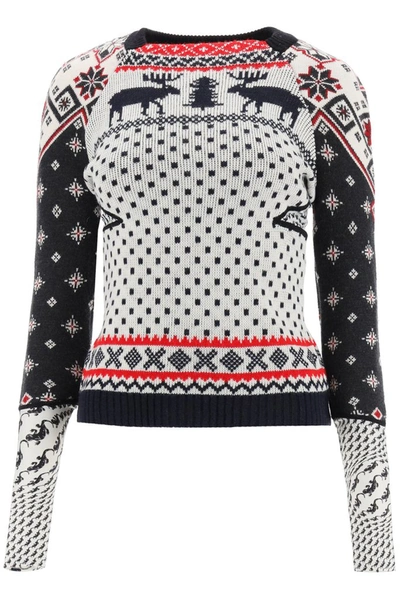 Shop Marine Serre Jacquard Pullover In Multi