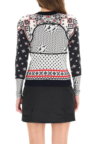 Shop Marine Serre Jacquard Pullover In Multi