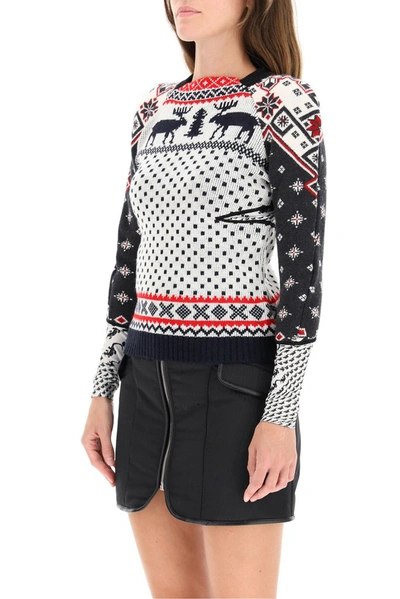 Shop Marine Serre Jacquard Pullover In Multi