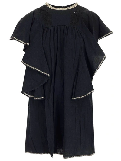 Shop Isabel Marant Étoile Reyes Ruffled Mini Dress In Grey