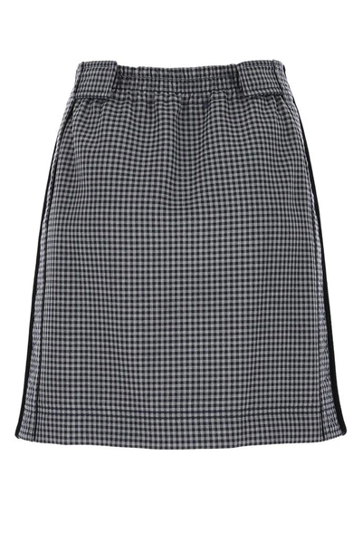 Shop Fendi Vichy Print Skirt In Multi