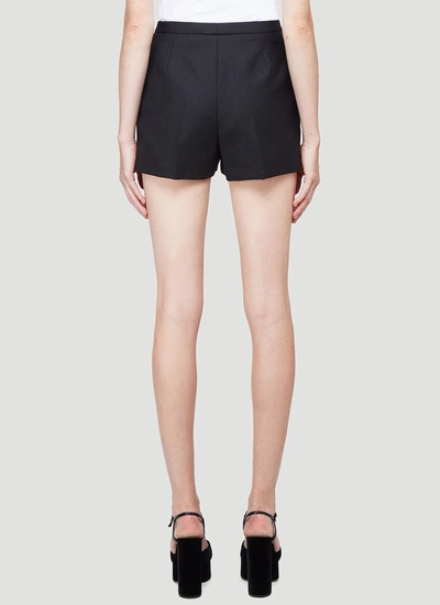 Shop Saint Laurent High Waisted Shorts In Black