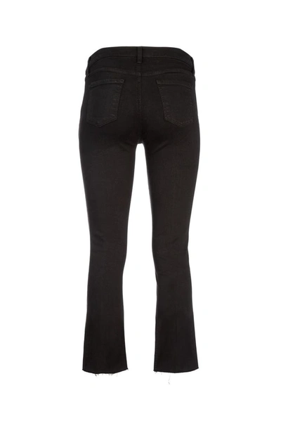 Shop J Brand Selena Cropped Flare Jeans In Black