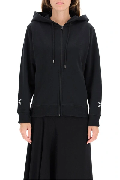 Shop Kenzo Sport Big X Zipped Sweatshirt Jacket In Black