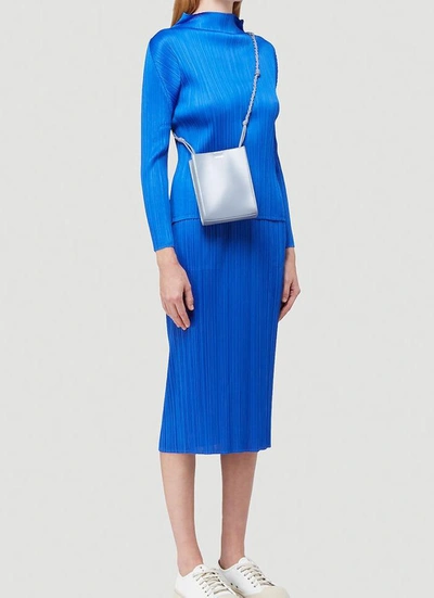 Shop Issey Miyake Pleats Please By  Pleated Skirt In Blue