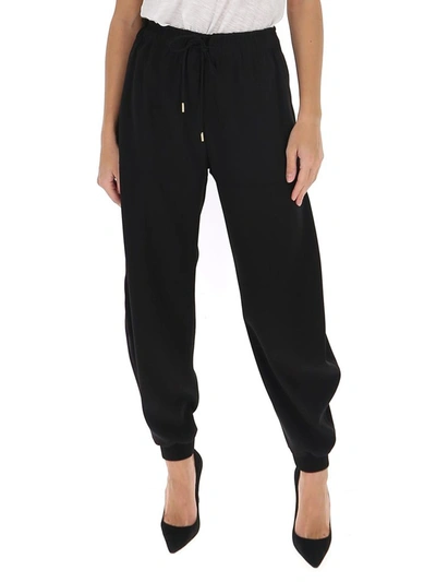 Shop Chloé Drawstring Jogging Pants In Black