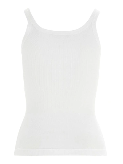 Shop Dolce & Gabbana Ribbed Tank Top In White