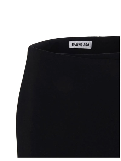 Shop Balenciaga Belted Pencil Skirt In Black