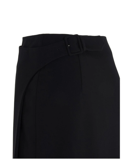 Shop Balenciaga Belted Pencil Skirt In Black