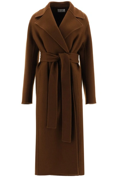 Shop The Row Malika Wrap Coat In Brown