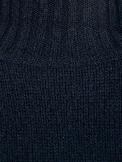 Shop Max Mara 's  Turtleneck Knitted Jumper In Blue