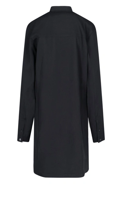 Shop Lemaire Shirt Dress In Black