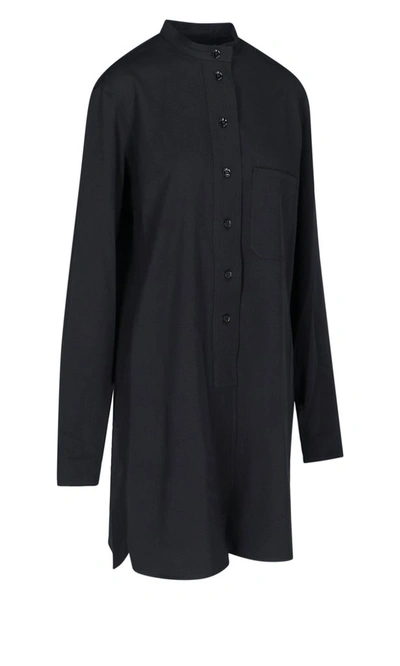 Shop Lemaire Shirt Dress In Black
