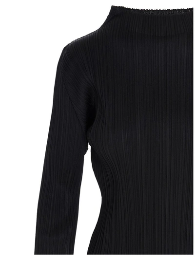 Shop Issey Miyake Pleats Please By  Pleated T In Black