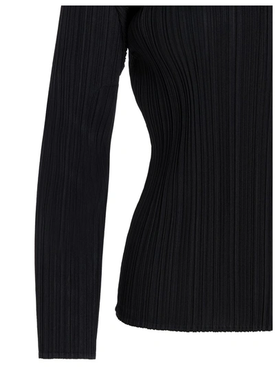 Shop Issey Miyake Pleats Please By  Pleated T In Black