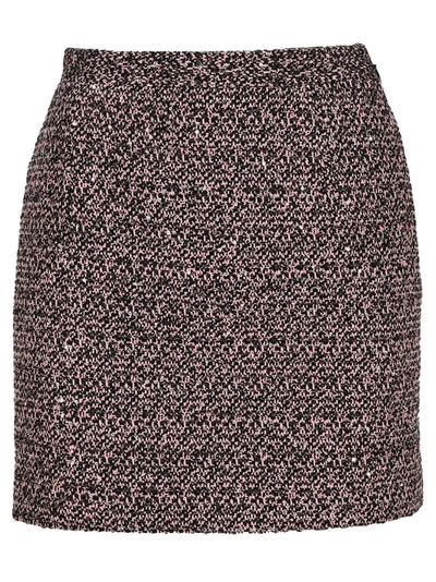 Shop Alessandra Rich Sequin Tweed Mini Skirt In Multi