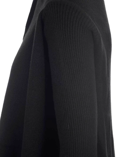 Shop Rick Owens Knitted Wrap Jacket In Black